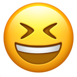 Grinning Squinting Face - Apple