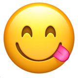 Face Savoring Food (Yummy Face) - Apple