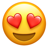 Smiling Face with Heart-Eyes - Apple