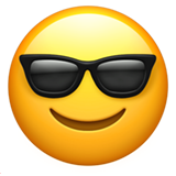 Smiling Face with Sunglasses - Apple