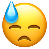 Downcast Face with Sweat - Apple