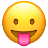 Face with Stuck-Out Tongue - Apple