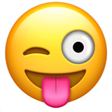 Winking Face with Tongue - Apple