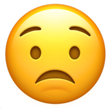 Worried Face - Apple