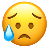 Sad but Relieved Face - Apple