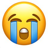 Loudly Crying Face - Apple