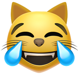 Cat Face with Tears of Joy - Apple