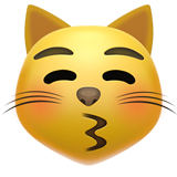Kissing Cat Face - Apple