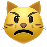 Pouting Cat Face - Apple