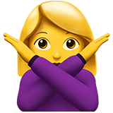 Woman Gesturing No - Apple