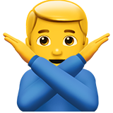 Man Gesturing No - Apple
