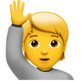 Person Raising Hand - Apple