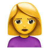 Person Frowning: Woman - Apple