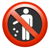 No Littering - Apple