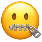 Zipper-Mouth Face - Apple