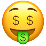 Money-Mouth Face - Apple