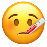 Face with Thermometer - Apple