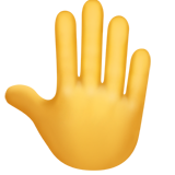 Raised Back of Hand - Apple