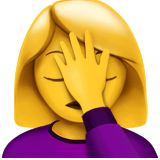 Woman Facepalming - Apple