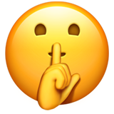 Face with Finger Over Mouth (Shushing Face) - Apple