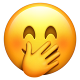 Face with Hand Over Mouth - Apple