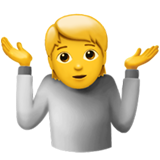 Person Shrugging - Apple