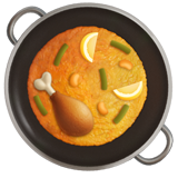 Shallow Pan of Food (Paella) - Apple