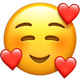 Smiling Face with Hearts - Apple