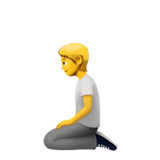 Person Kneeling - Apple