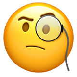 Face with Monocle - Apple