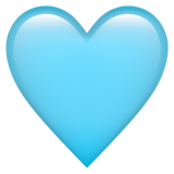 Light Blue Heart - Apple