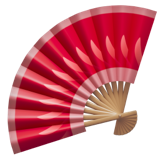 Folding Hand Fan - Apple