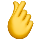 Index Finger and Thumb Crossed (Finger Heart) - Apple