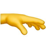 Right-Facing Palm Down Hand - Apple