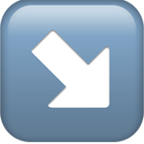 Down-Right Arrow - Apple