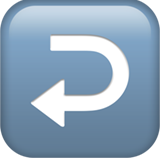 Right Arrow Curving Left - Apple