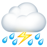Cloud with Lightning and Rain - Apple