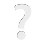White Question Mark Ornament - Apple