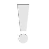 White Exclamation Mark Ornament - Apple