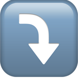 Right Arrow Curving Down - Apple