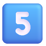 Keycap Digit Five - Fluent (Microsoft)