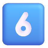Keycap Digit Six - Fluent (Microsoft)
