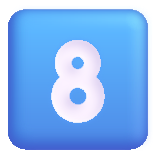 Keycap Digit Eight - Fluent (Microsoft)