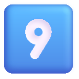 Keycap Digit Nine - Fluent (Microsoft)