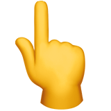 Backhand Index Pointing Up - Fluent (Microsoft)