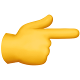Backhand Index Pointing Right - Fluent (Microsoft)