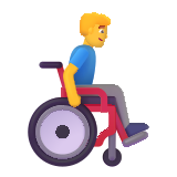 Man in Manual Wheelchair with Right Arrow - Fluent (Microsoft)