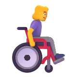 Woman in Manual Wheelchair Arrow Right - Fluent (Microsoft)