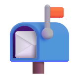 Open Mailbox with Raised Flag - Fluent (Microsoft)