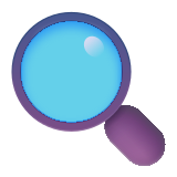 Magnifying Glass Tilted Left - Fluent (Microsoft)